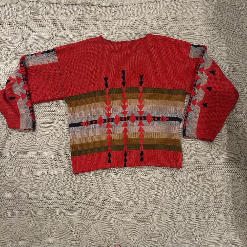 Vintage Pendleton Red and Black Knit Sweater
